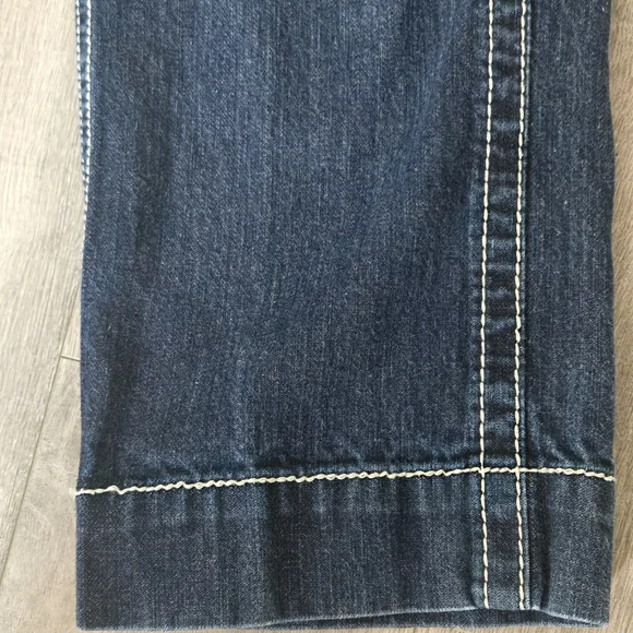 True Religion Y2K Grail Dark Wash Low Rise Denim Capri Pants Size 27 - Picture 6 of 13